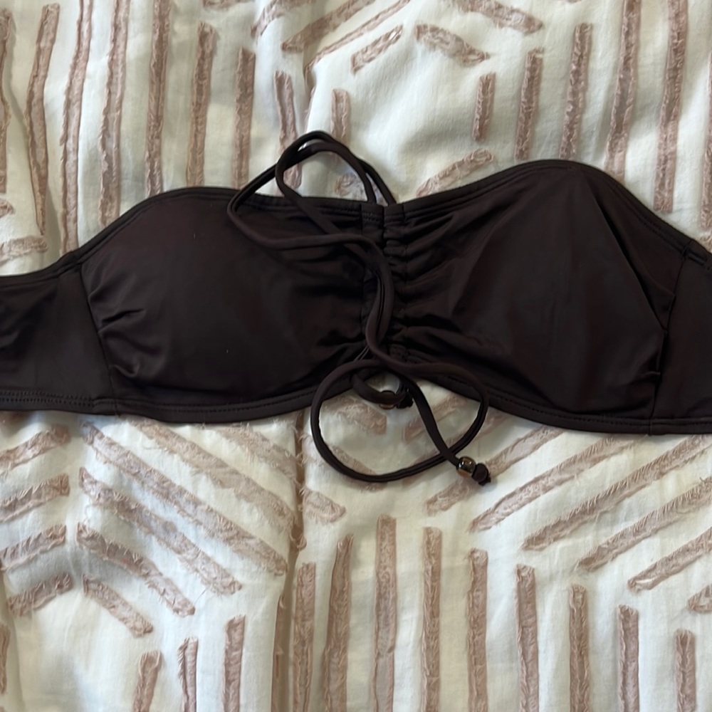 H&M Dark Brown Bandeau Bikini Top